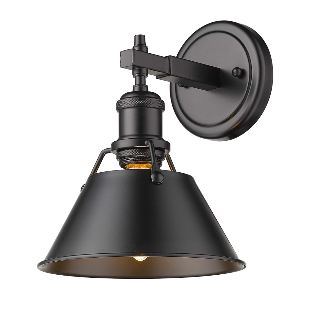 Yep by Golden Lighting Orwell 1-light Vanity in Matte Black